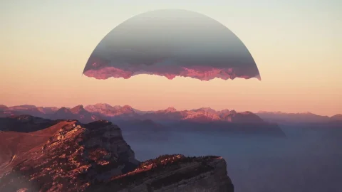 Futuristic landscape animation